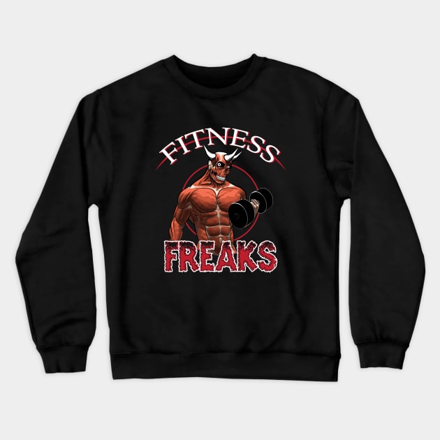 Fitness Freaks Exercise Crewneck Sweatshirt by atomguy